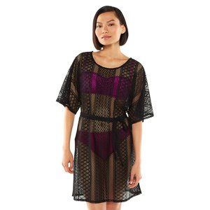 NWT Apt 9 Crochet Kimono Cover-Up Women's size XL Black